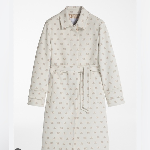 MAX MARA FULL LOGO TRENCH COAT SIZE: US6 IT40 NEW WITH TAG FALL/WINTER - Picture 2 of 16